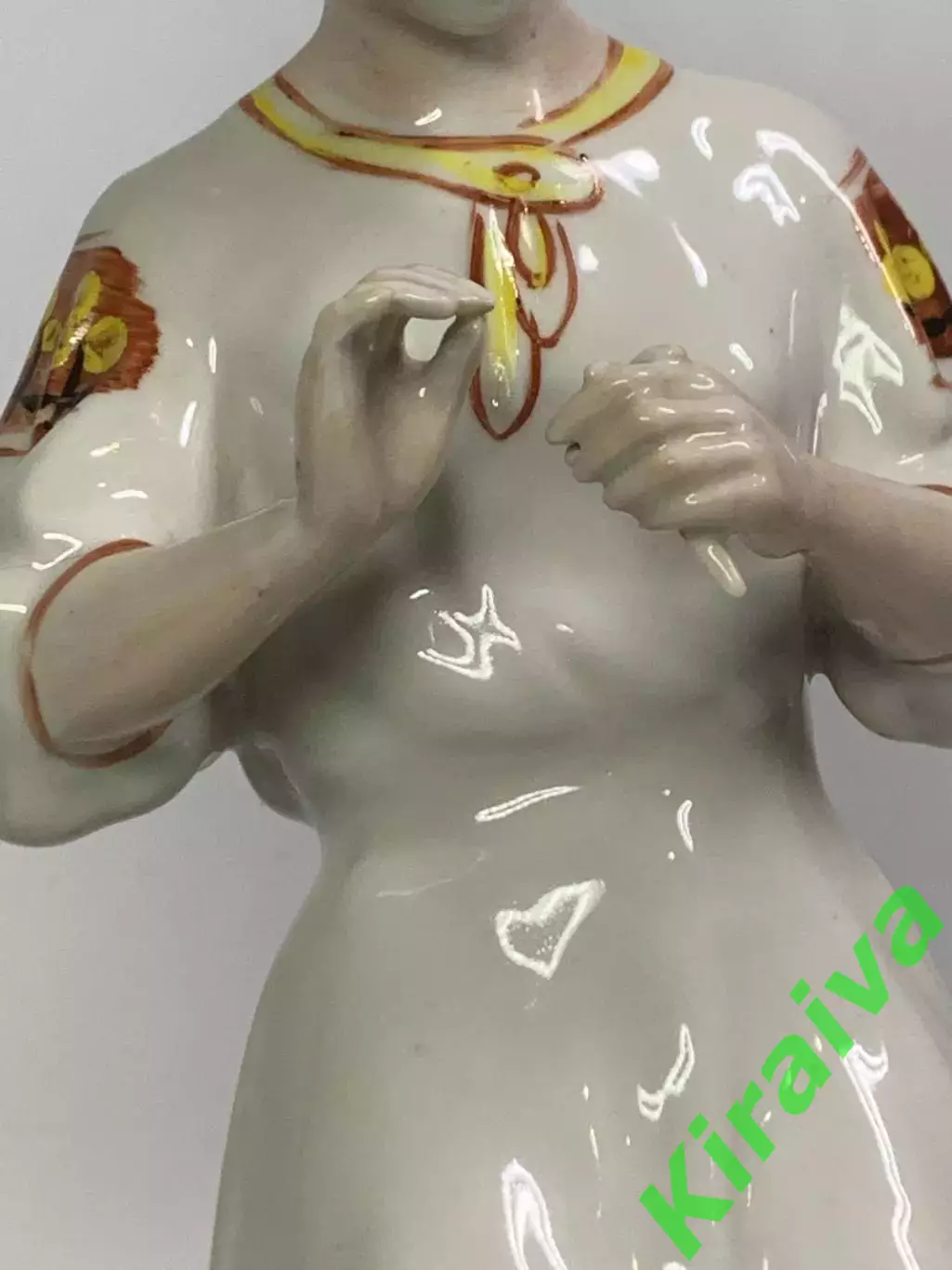 Статуэтка фарфоровая девушка с косой «Гадание на ромашке» винтаж СССР По Н4388,2 7