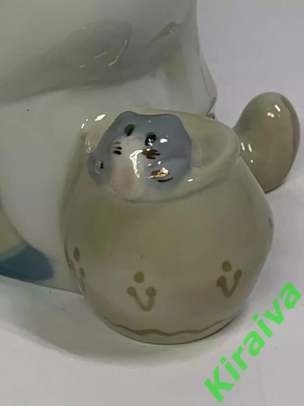 Статуэтка винтажная «Клоун-повар с котом» фарфоровая СССР ручная роспись Н2845,1 4