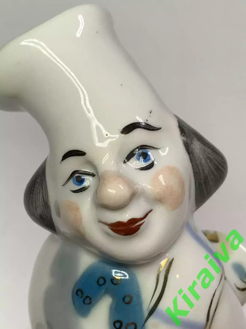 Статуэтка винтажная «Клоун-повар с котом» фарфоровая СССР ручная роспись Н2845,1 7