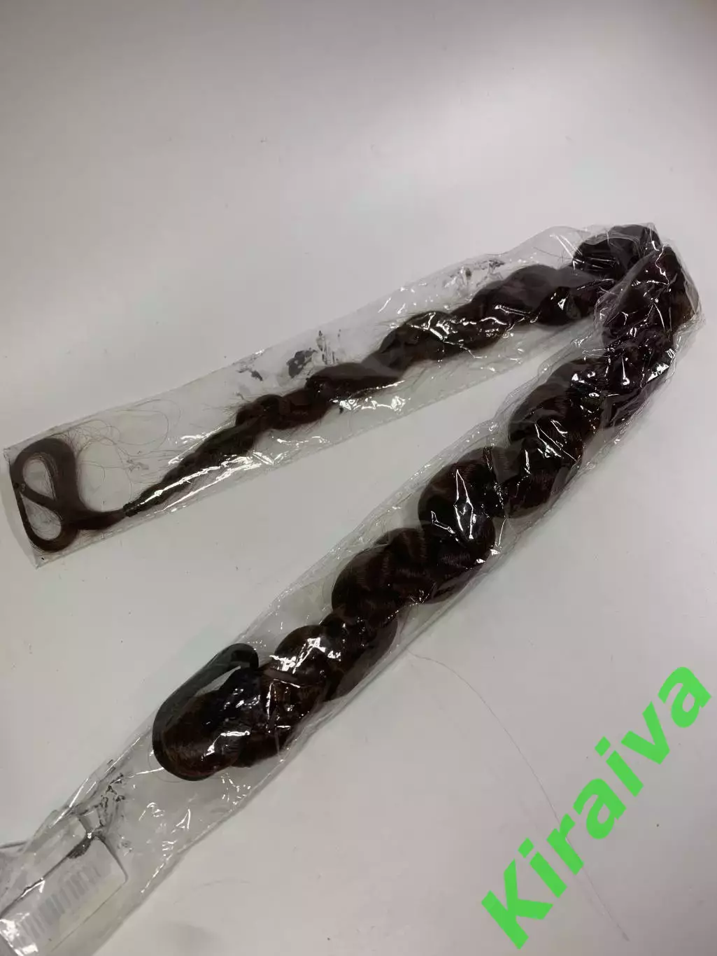 Шиньон накладной хвост коса на резинке 70 см шоколад длинный густой (Н2897) 3