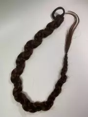 Шиньон накладной хвост коса на резинке 70 см шоколад длинный густой (Н2897)