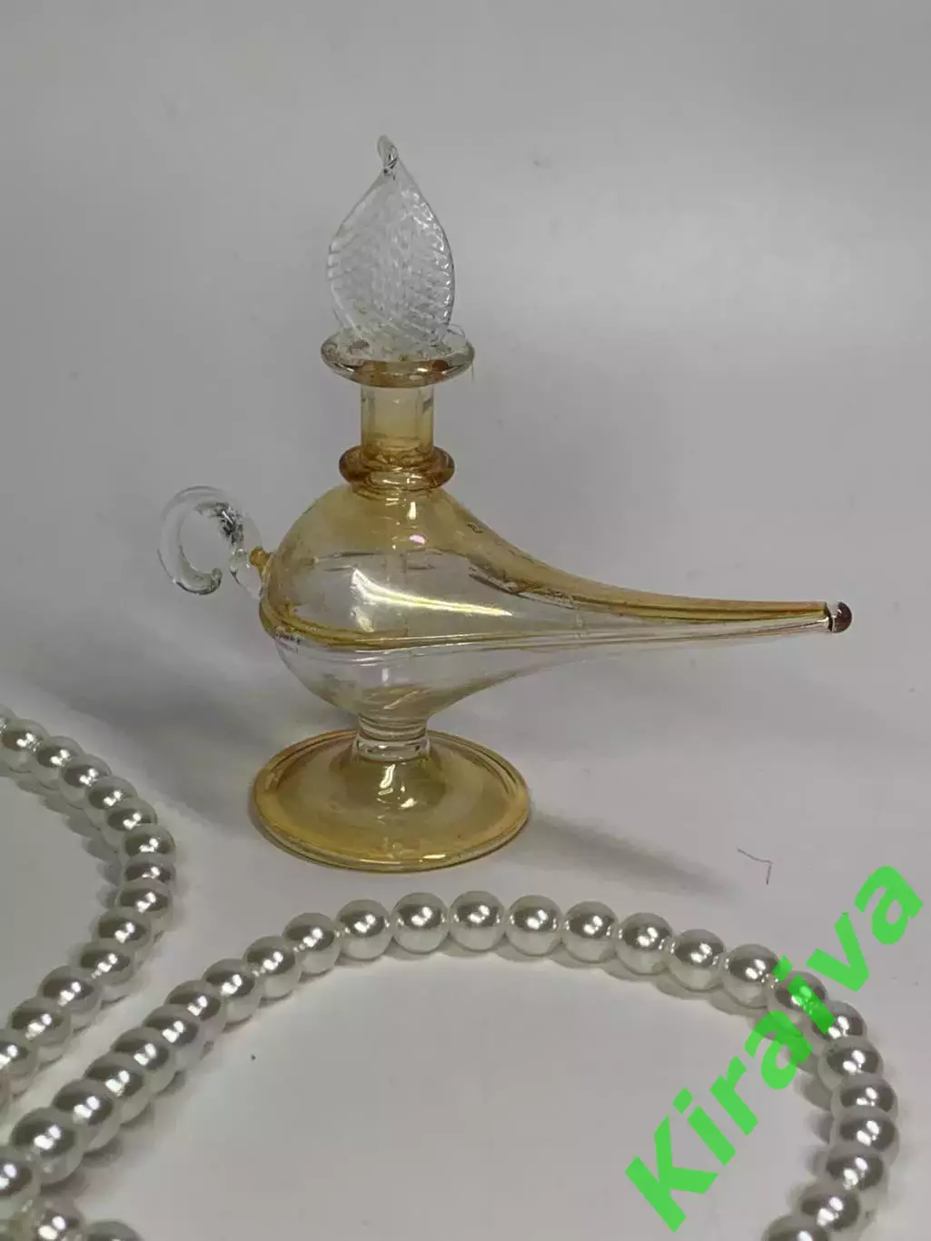 Флакон для духов «Лампа Аладдина» стеклянный ручная работа винтаж декорати Н2899 2