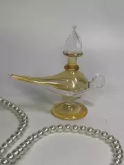 Флакон для духов «Лампа Аладдина» стеклянный ручная работа винтаж декорати Н2899