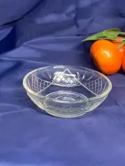 Розетка стеклянная винтаж «алмазная грань» солонка / икорница 8,5 см (Н2921)