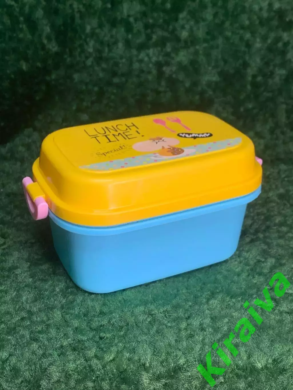 Ланч-бокс детский двухъярусный Yummy BENTO 720 мл желто-голубой BPA Free (Н2924) 1