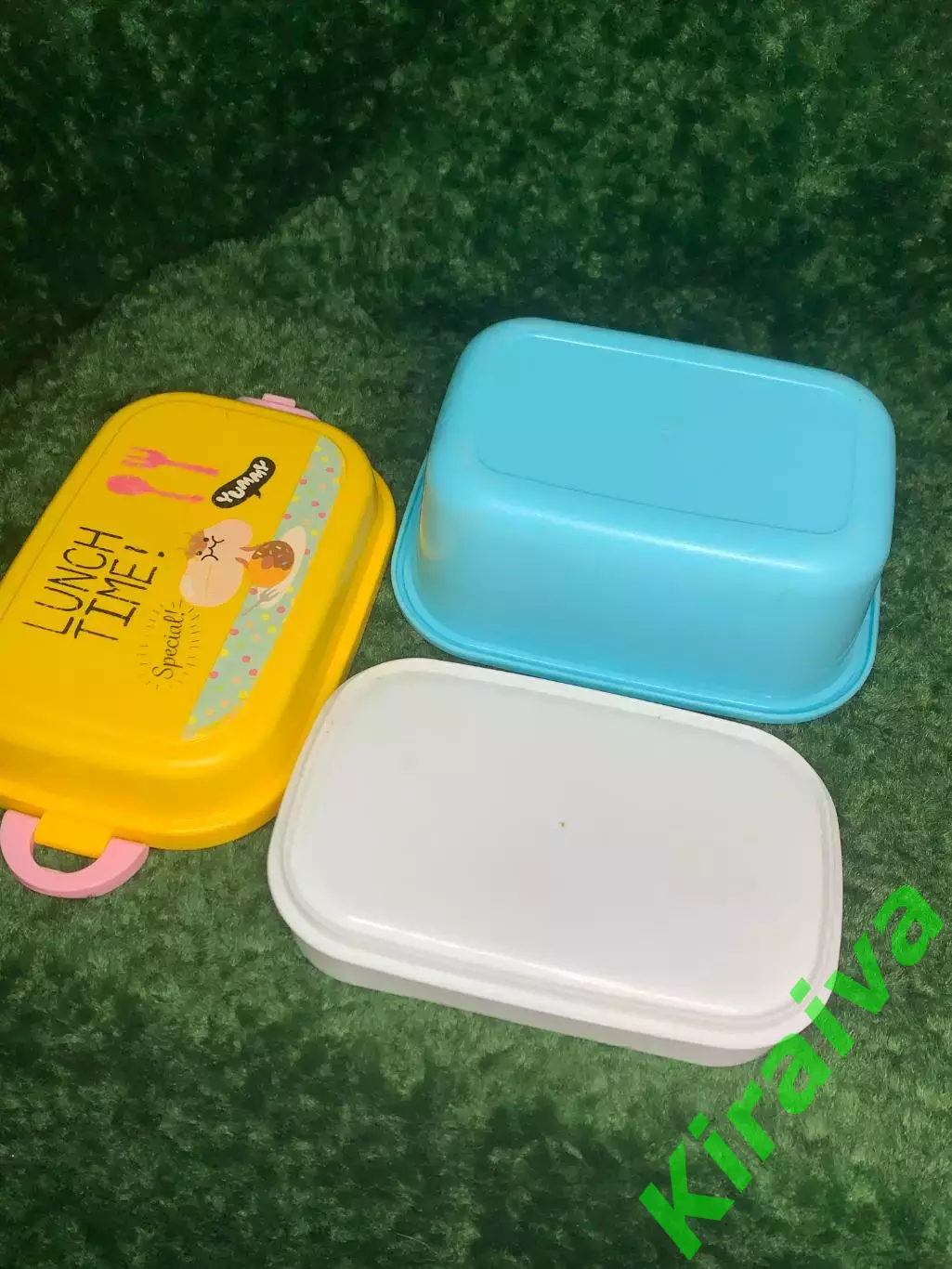 Ланч-бокс детский двухъярусный Yummy BENTO 720 мл желто-голубой BPA Free (Н2924) 3