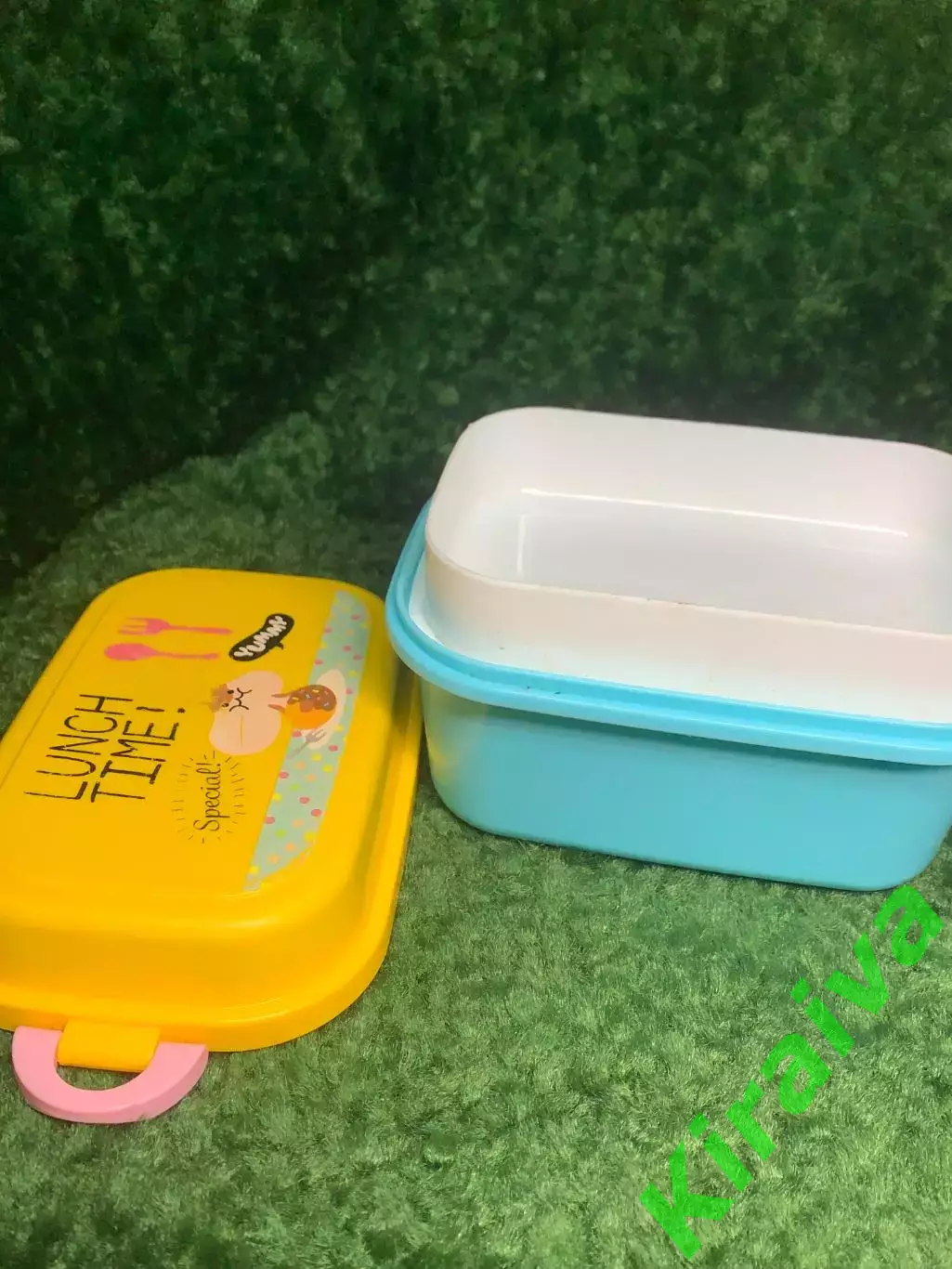 Ланч-бокс детский двухъярусный Yummy BENTO 720 мл желто-голубой BPA Free (Н2924) 6