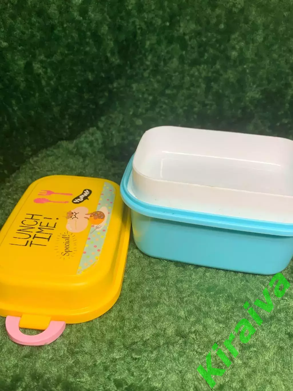 Ланч-бокс детский двухъярусный Yummy BENTO 720 мл желто-голубой BPA Free (Н2924) 7