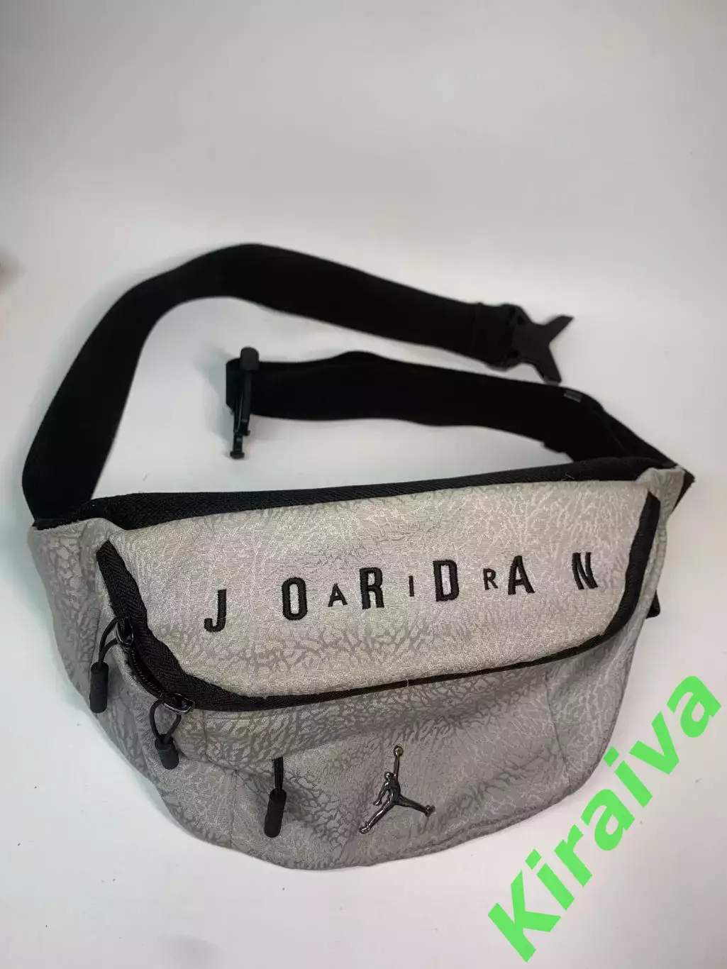 Сумка-бананка Jordan спортивная поясная серая текстильная (Н2942) 1