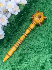 Булава деревянная сувенирная резная казацкая с шипами и орнаментом (Н2969)