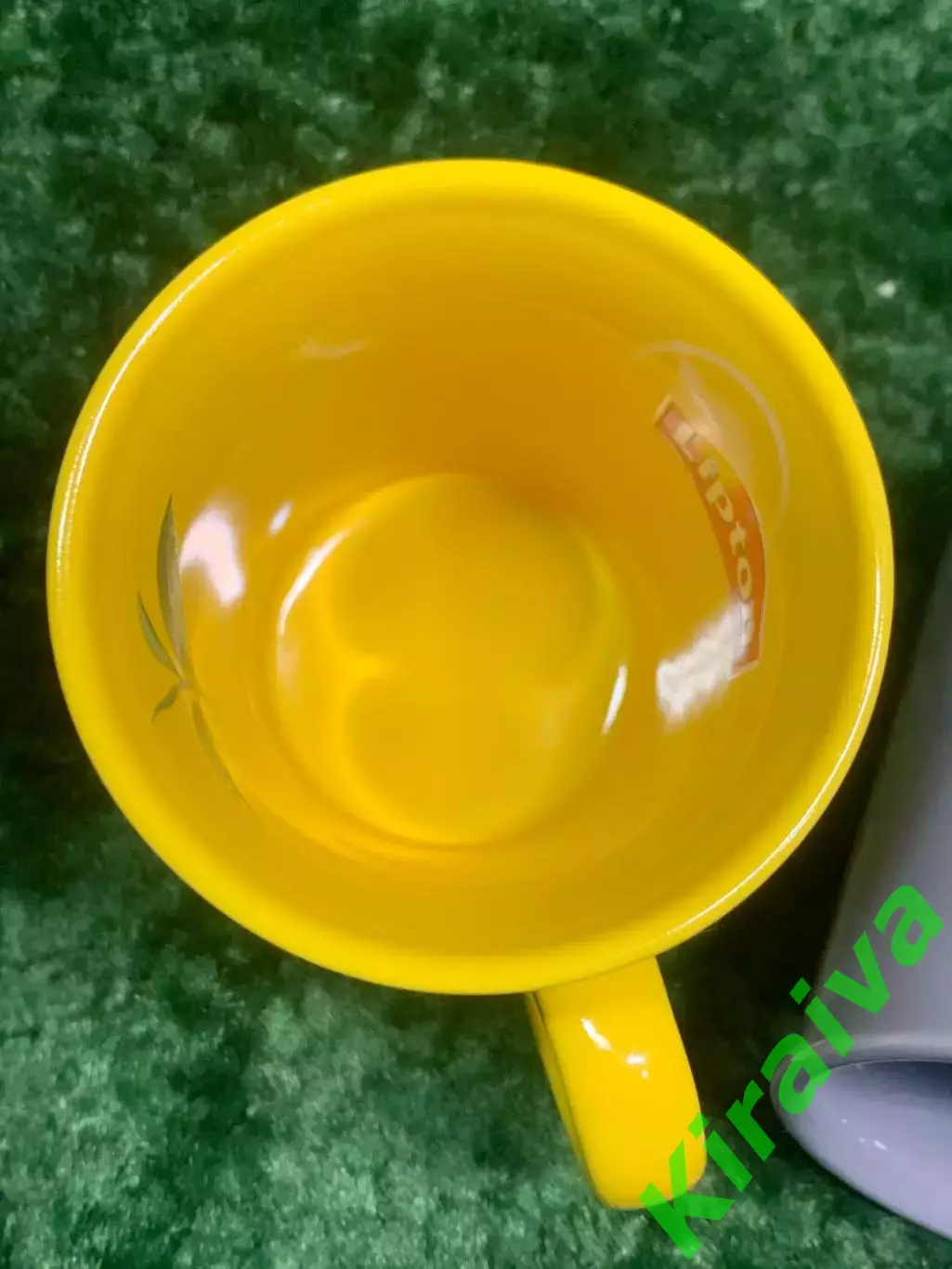 Керамическая чашка Lipton с танцующей парой жёлтая 250 мл (Н7011) 5