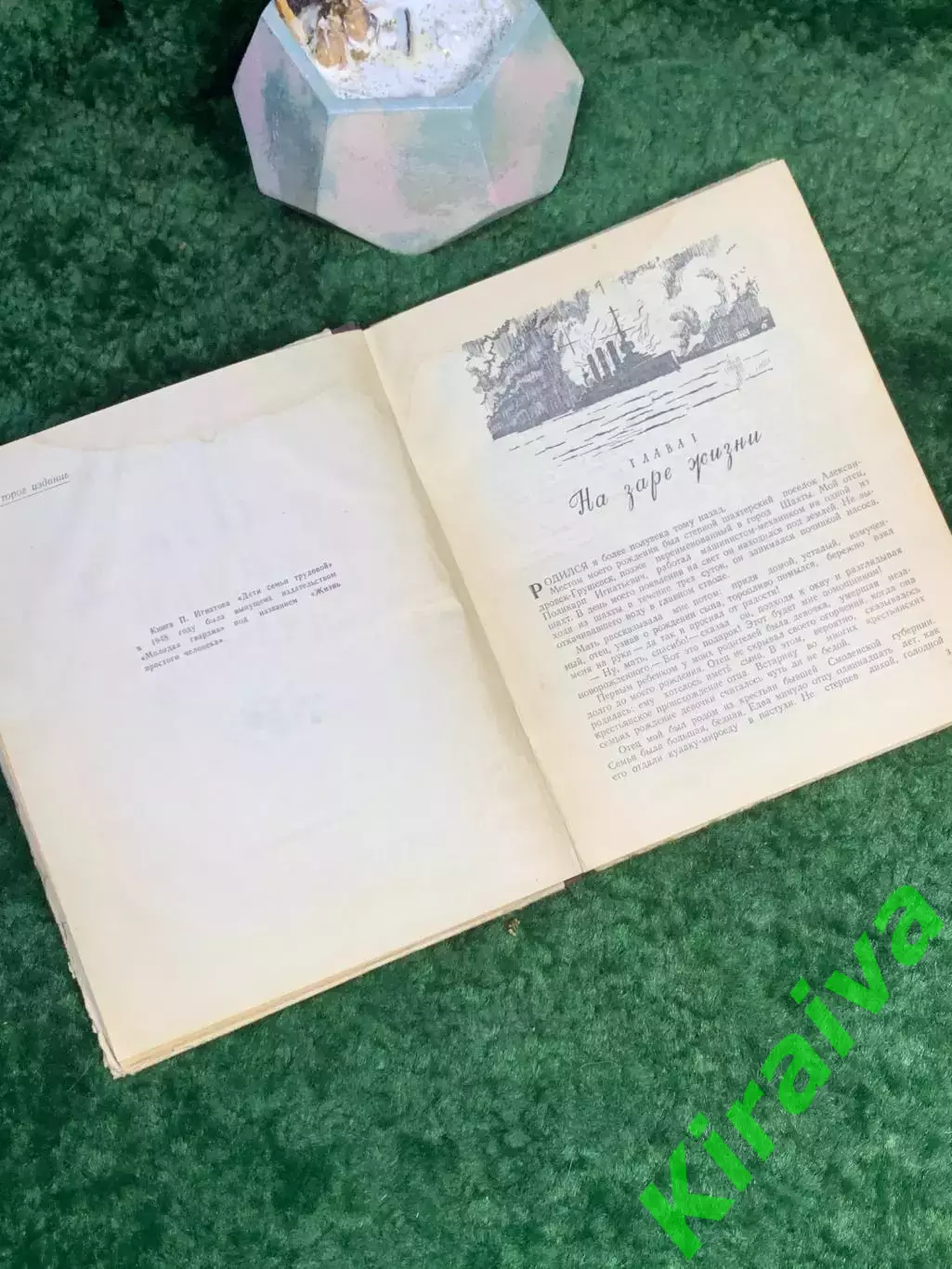 Книга автобиографическая повесть «Дети семьи трудовой» П.К. Игнатов 1950 Т Н7036 3