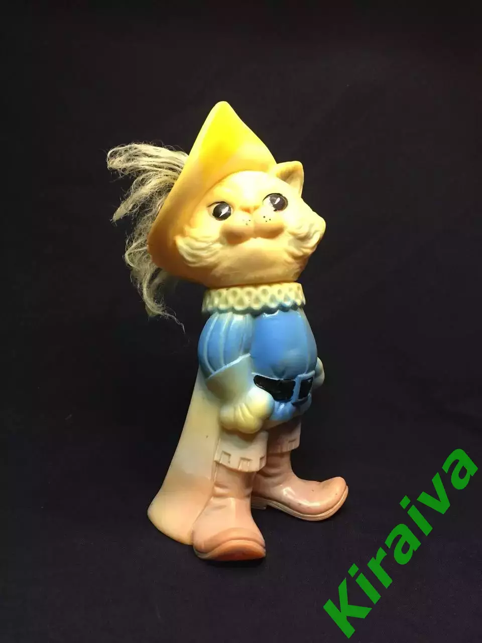 Винтажная резиновая игрушка «Кот в сапогах», СССР, 1970–1990-е гг. 24 см Н1124,1