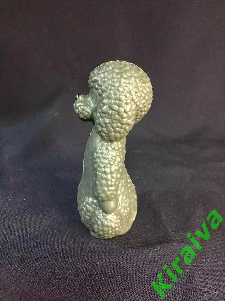 Игрушка «Пудель» чёрный пластиковый, винтаж СССР, 13,5 см (Н1115,3) 3