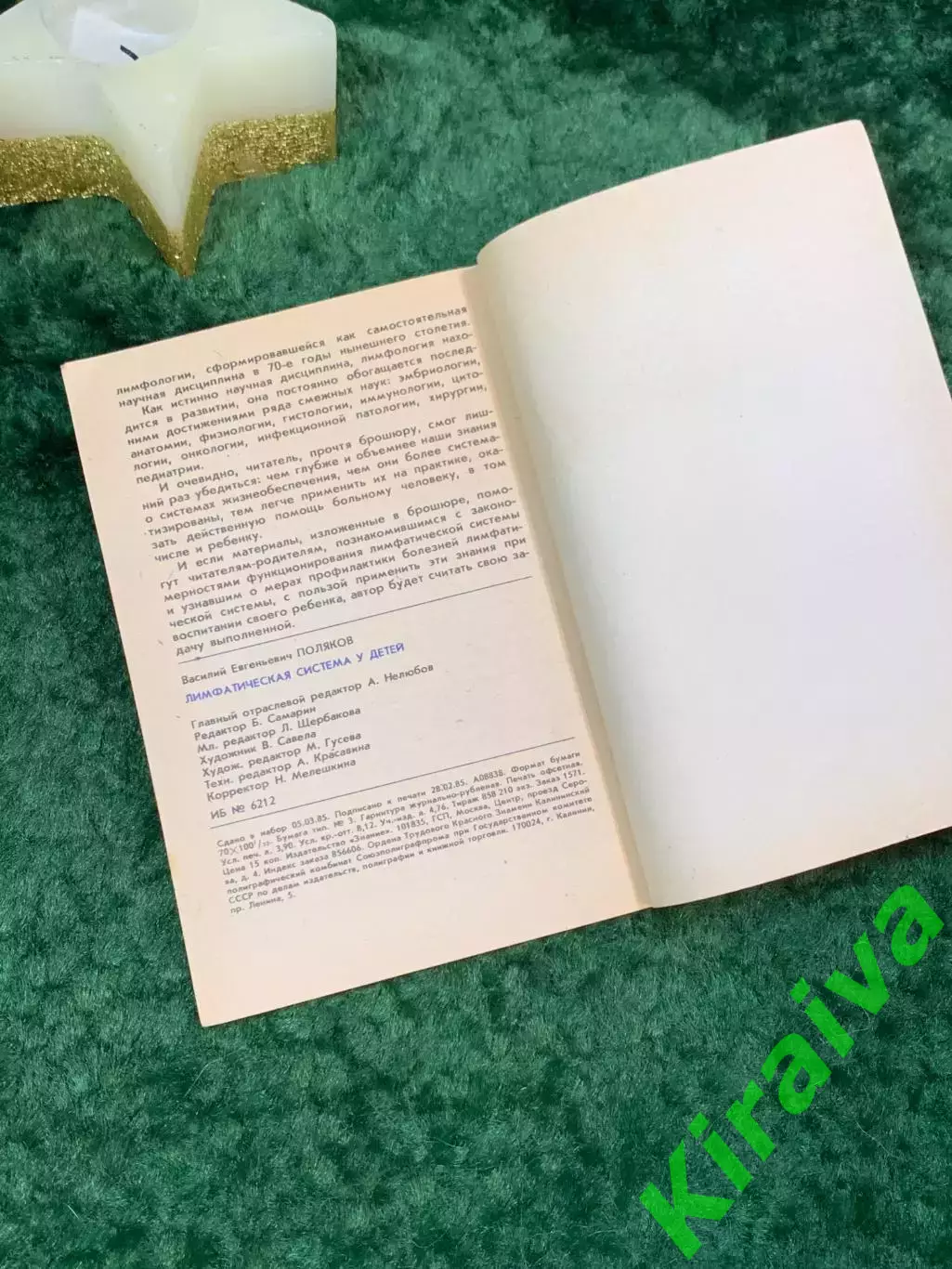 Книга здоровье «Лимфатическая система у детей» автора В.Е. Поляков 1985 го Н7066 4