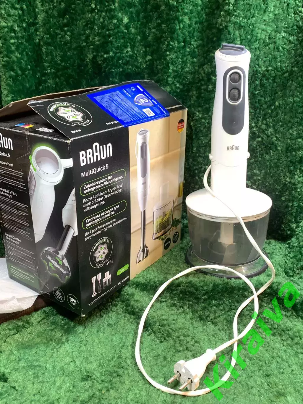Погружной блендер Braun MultiQuick 5 1000 Вт с чашей-измельчителем и ножом Н8035