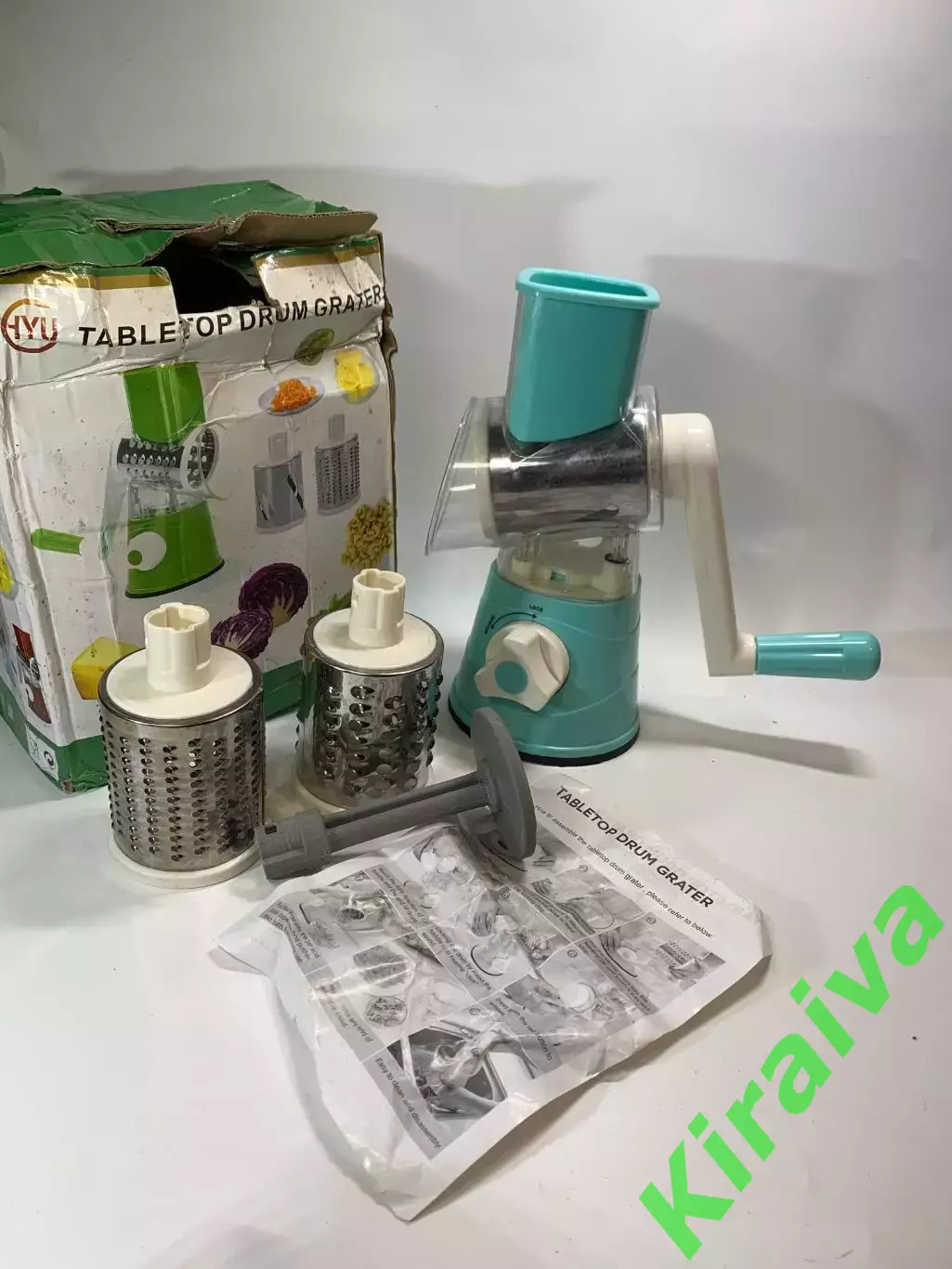 Ручная барабанная овощерезка-мультислайсер Tabletop Drum Grater 3 насадки Н8123