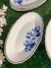 Винтажная тарелка для закусок овальная (селёдница / шпротница) Коростень Н8204,1