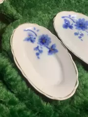 Винтажная тарелка для закусок овальная (селёдница / шпротница) Коростень Н8204,2