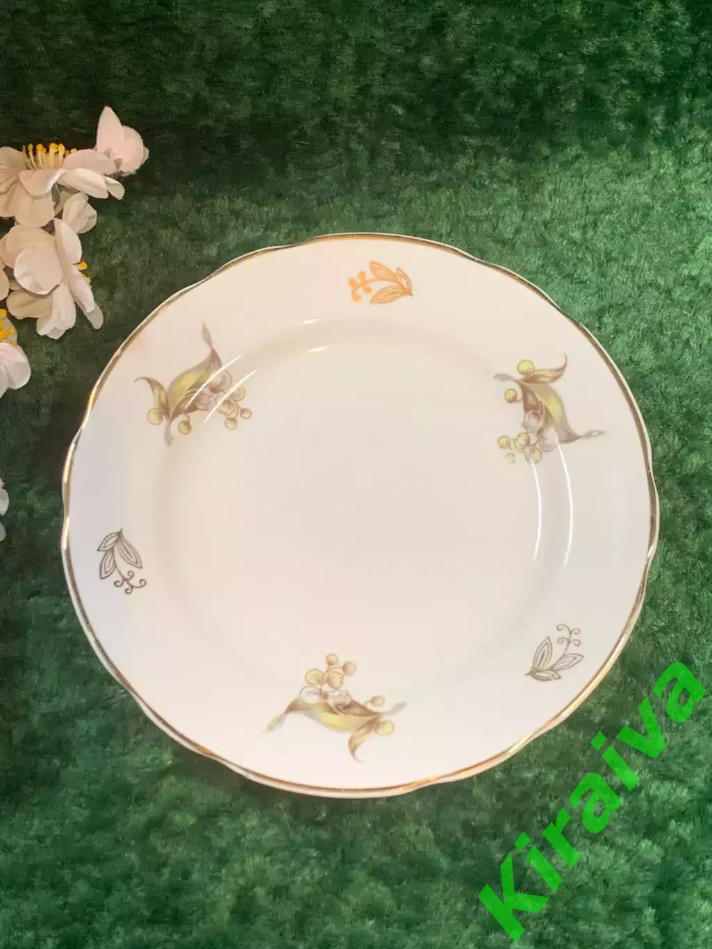 Винтажная тарелка пирожковая / десертная Коростенский фарфор 17,5 см, (Н8216)