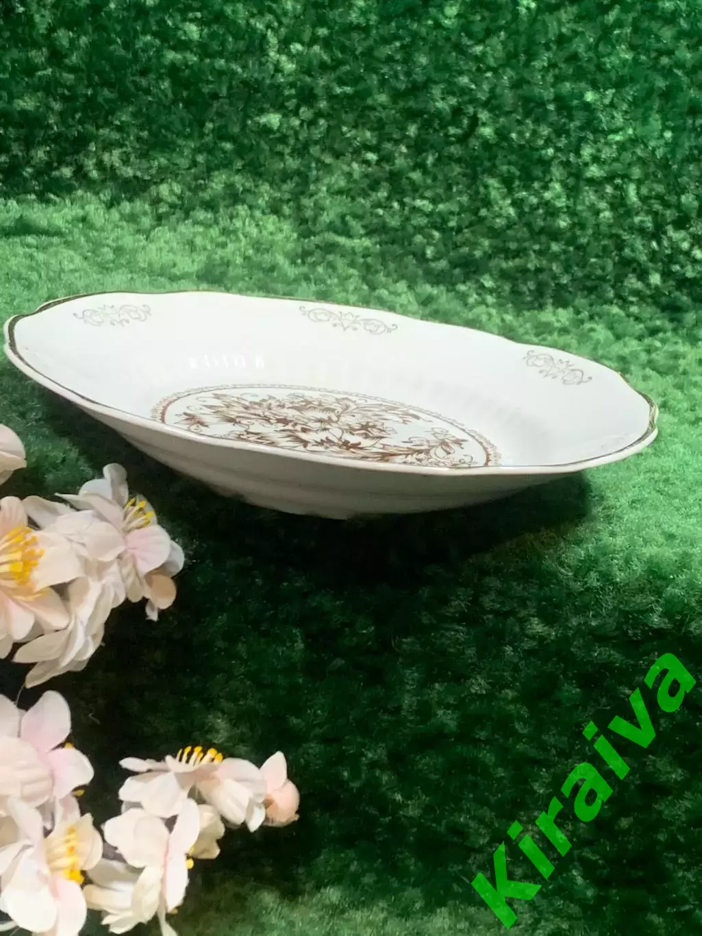 Винтажная тарелка мелкая столовая / закусочная Коростень фарфор 19,5 Н8219 5