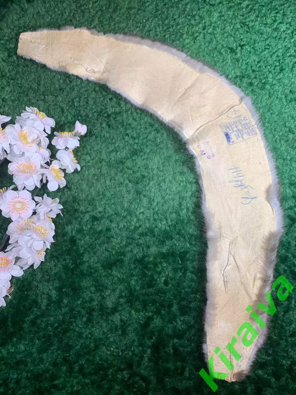 Винтажный воротник из натуральной норки, сапфировая окраска, (Н8228,1) 5