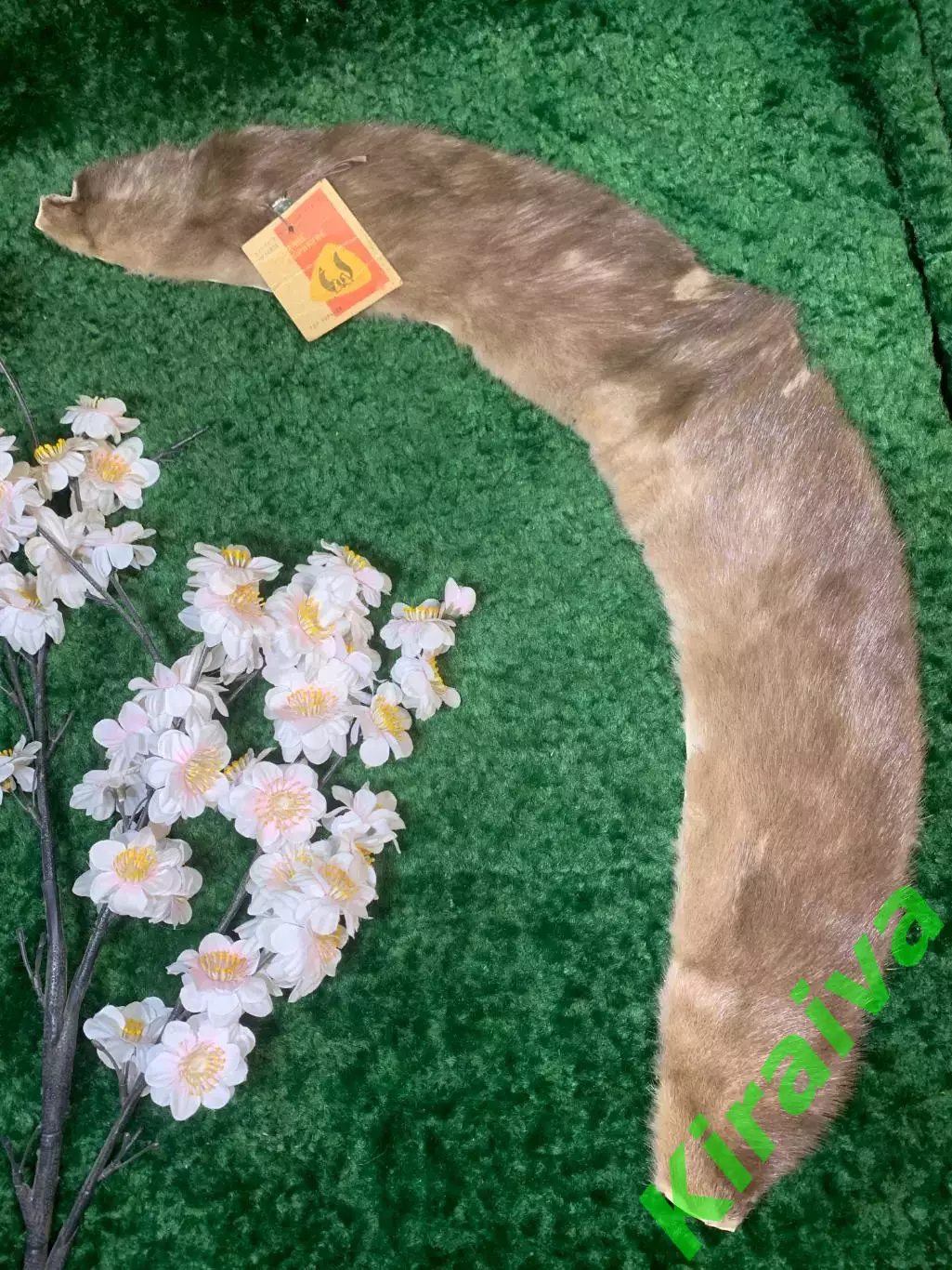 Винтажный меховой воротник из натуральной норки, серебристо-голубая ок (Н8228,2) 1