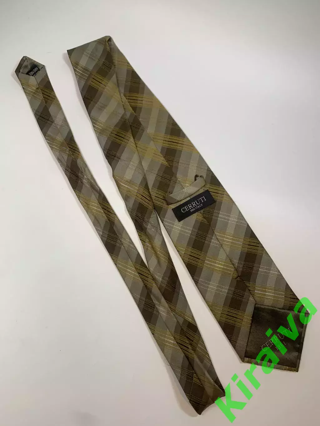 Шёлковый мужской галстук CERRUTI 1881 100% Silk Hand Made Италия XL (Н8235) 5