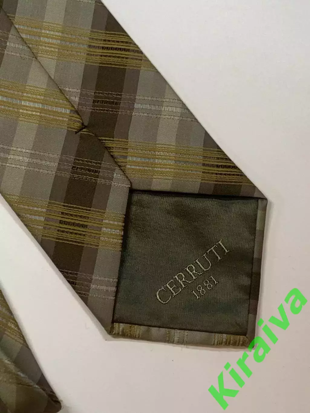 Шёлковый мужской галстук CERRUTI 1881 100% Silk Hand Made Италия XL (Н8235) 6
