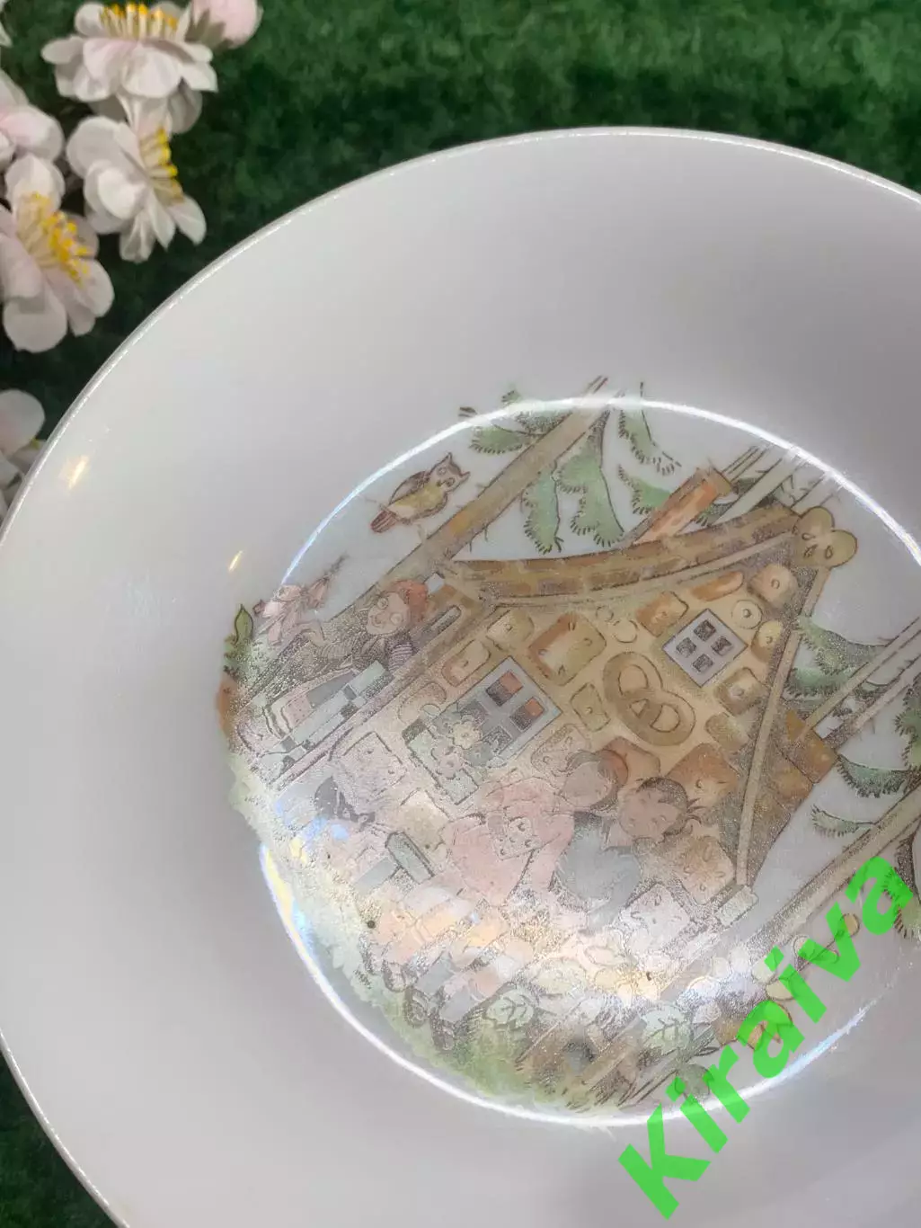 детская глубокая тарелка «Гензель и Гретель» — 19 см 600 мл. фарфор ГДР (Н8279) 6