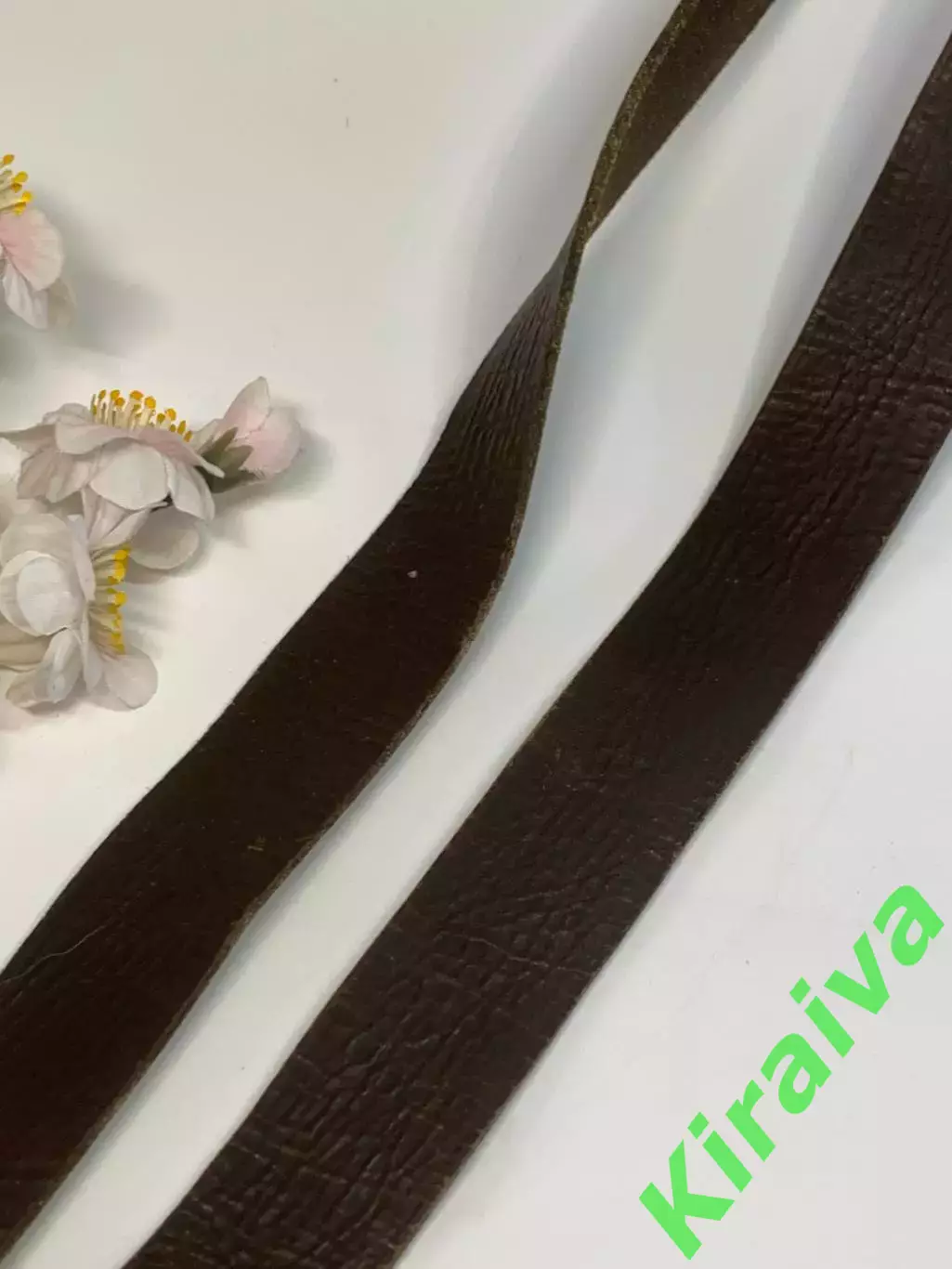 Винтажный кожаный оружейный ремень погон натуральная кожа замша двухточка (Н8281 3