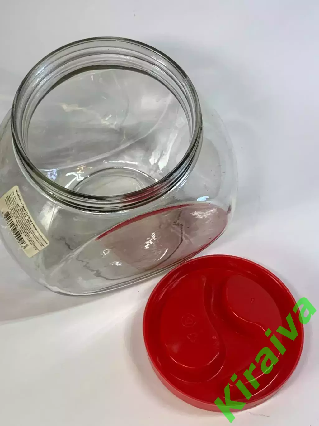 Стеклянная банка-неваляшка Everglass Sweet 1,73 л с крышкой (Н8285) Б/У 4