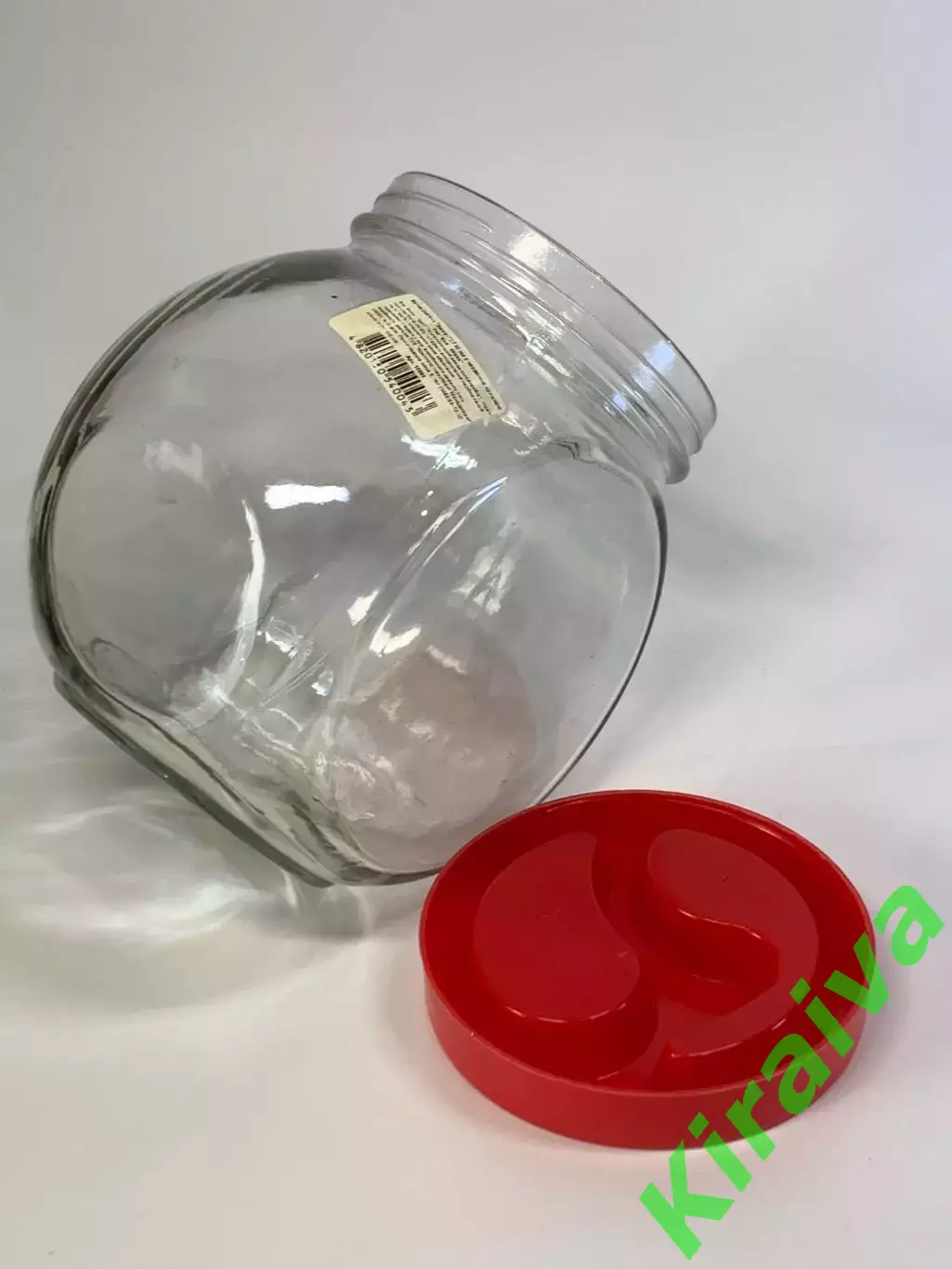 Стеклянная банка-неваляшка Everglass Sweet 1,73 л с крышкой (Н8285) Б/У 5