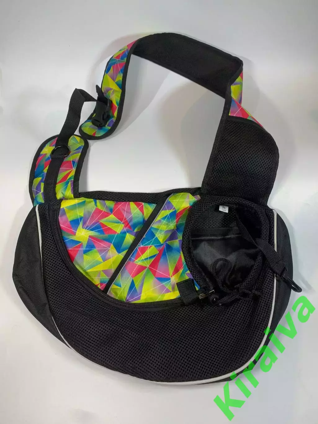 Сумка-переноска слинг для собак и кошек, размер M, неоновый принт (Н8297) 1