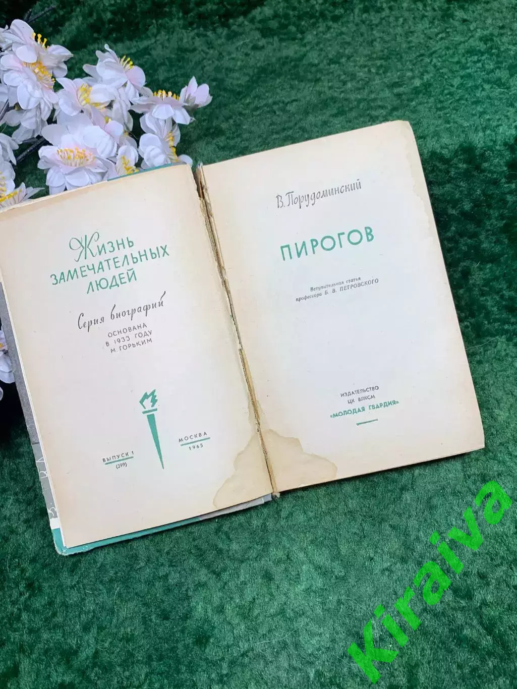 Книга биографическая книга «Пирогов» В. И. Порудоминский, ЖЗЛ, 1965 г. (Н8311) 2