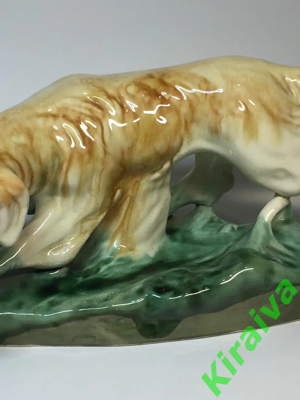 Статуэтка Охотничья собака с уткой с дичью Обливная керамика майолика Н4387 4