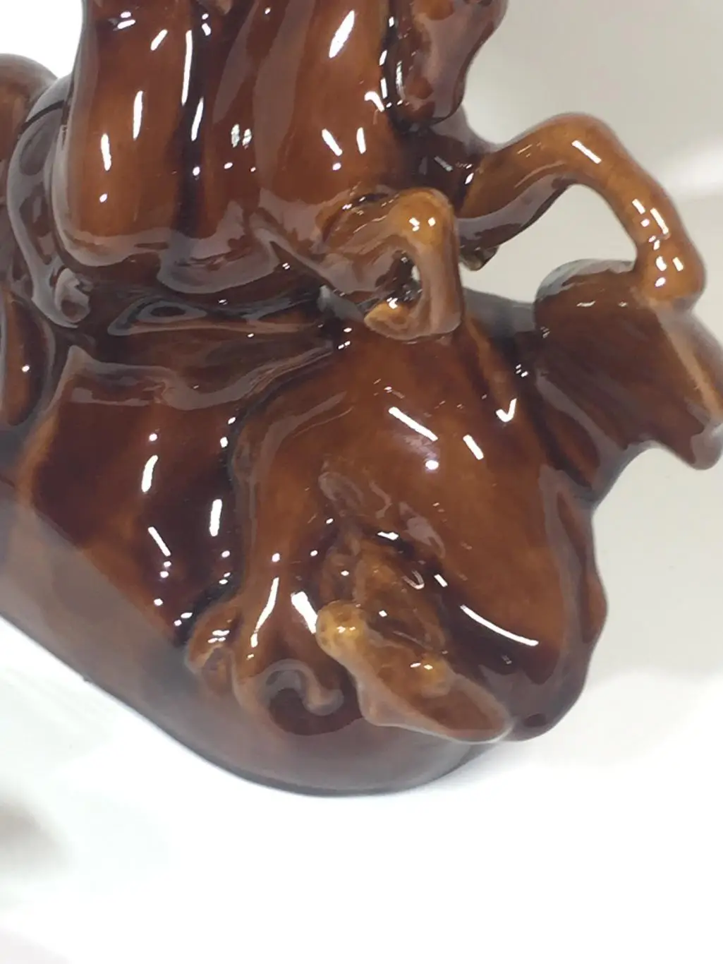 Фигурка Козак на коне, в битве с драконом крамика майолика винтаж Н4378 2