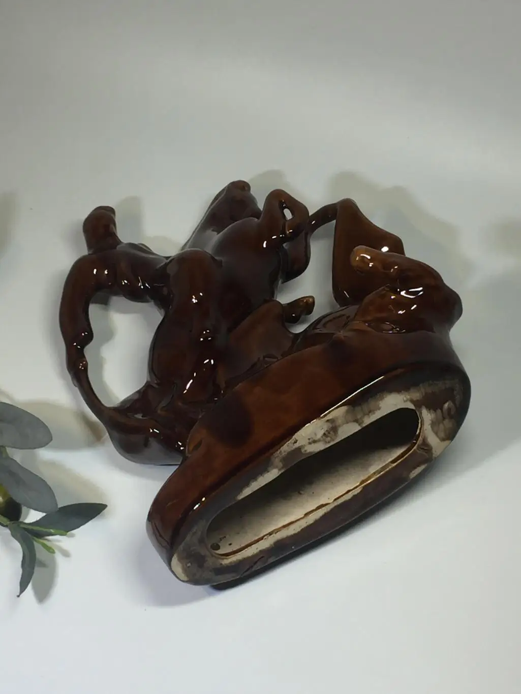 Фигурка Козак на коне, в битве с драконом крамика майолика винтаж Н4378 7