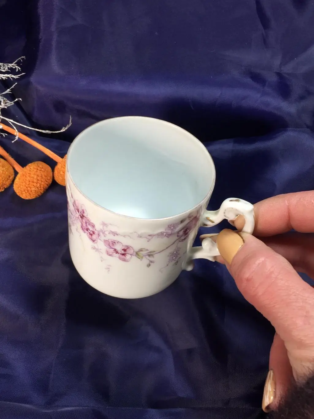 Уникальная антикварная шоколадная чашка Rosenthal 1896г. тончайший фарфор Розент 1