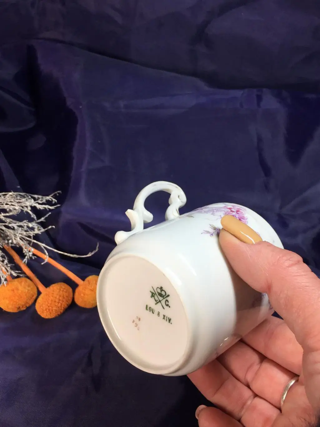 Уникальная антикварная шоколадная чашка Rosenthal 1896г. тончайший фарфор Розент 2