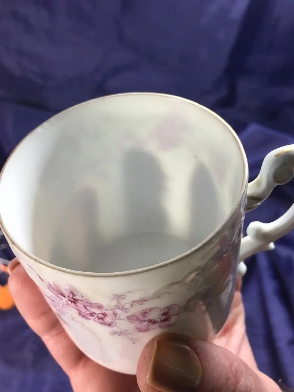 Уникальная антикварная шоколадная чашка Rosenthal 1896г. тончайший фарфор Розент 7