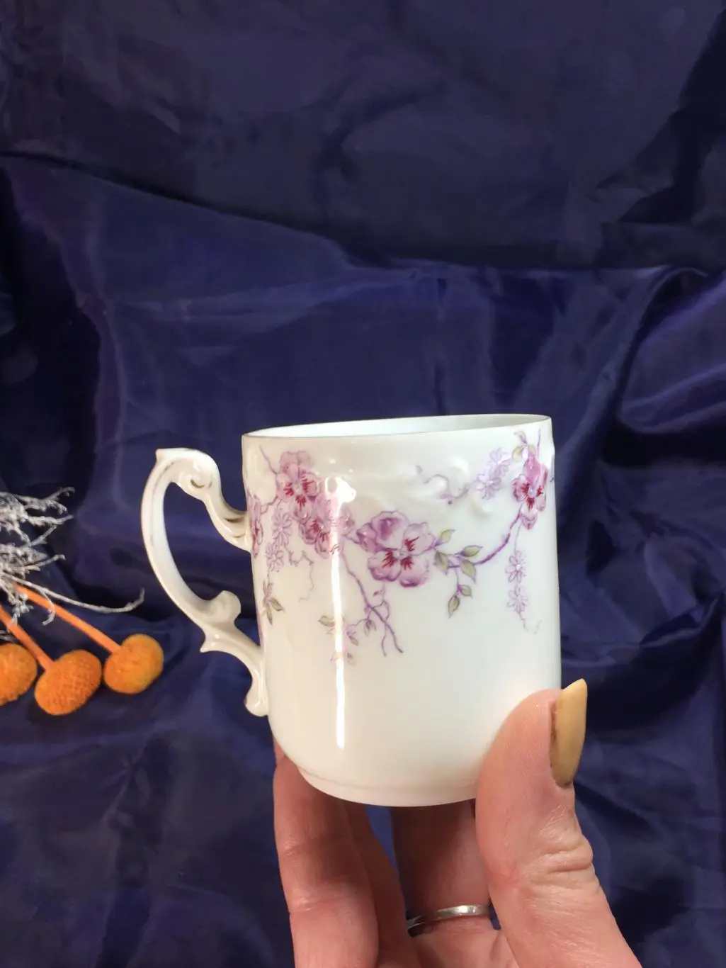 Уникальная антикварная шоколадная чашка Rosenthal 1896г. тончайший фарфор Розент 3