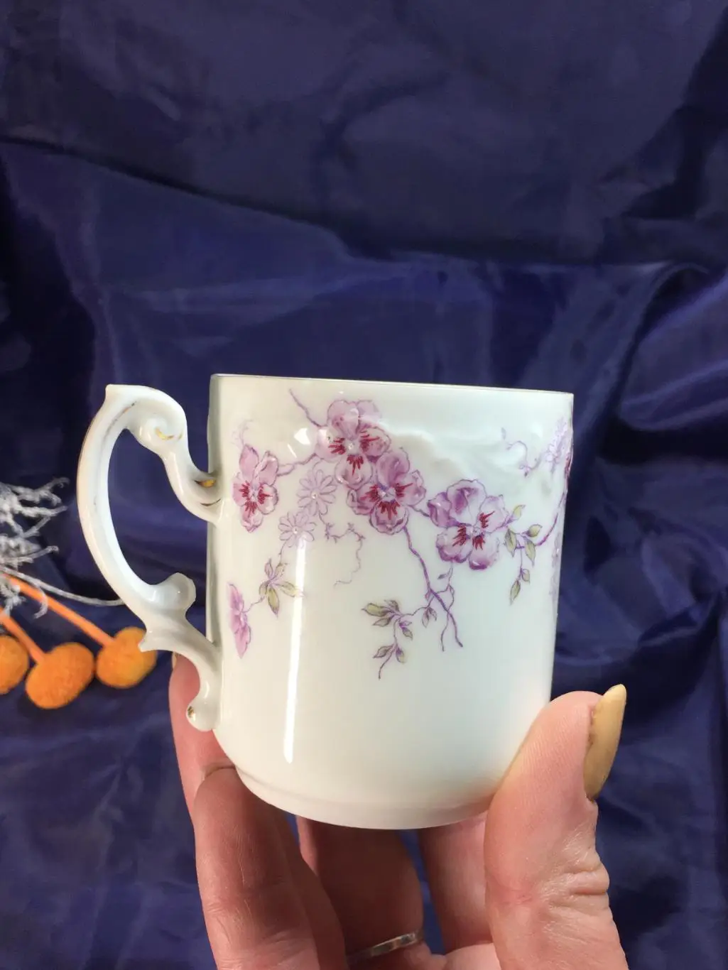 Уникальная антикварная шоколадная чашка Rosenthal 1896г. тончайший фарфор Розент 4