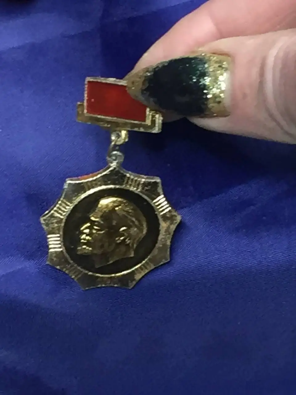 Винтажный нагрудный значок с профилем Ленина, СССР Н2093Редкий винтажный нагр 5