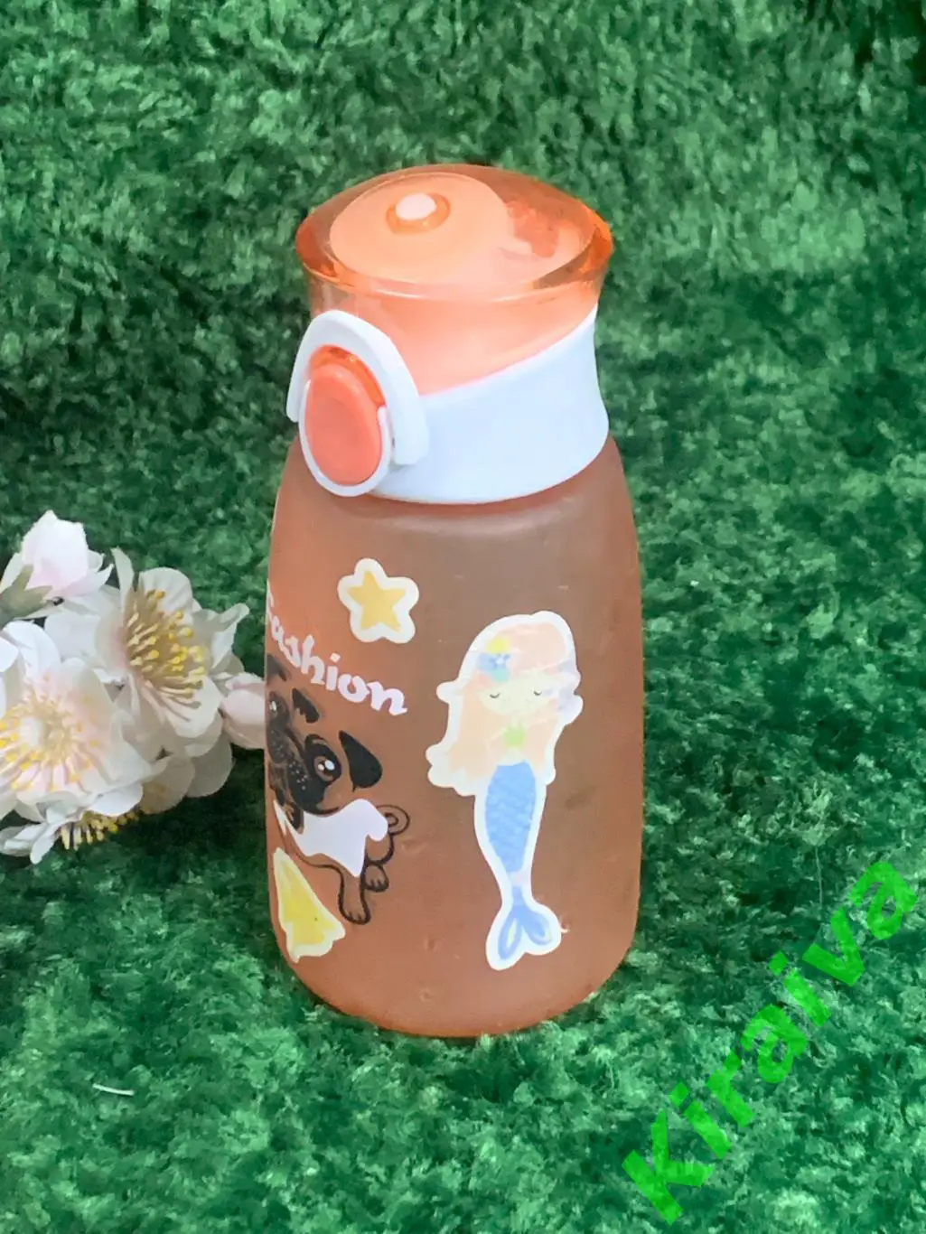 Бутылка для воды 350 мл коралловая Н1637 высота 15,5 см., обьем 350 мл.