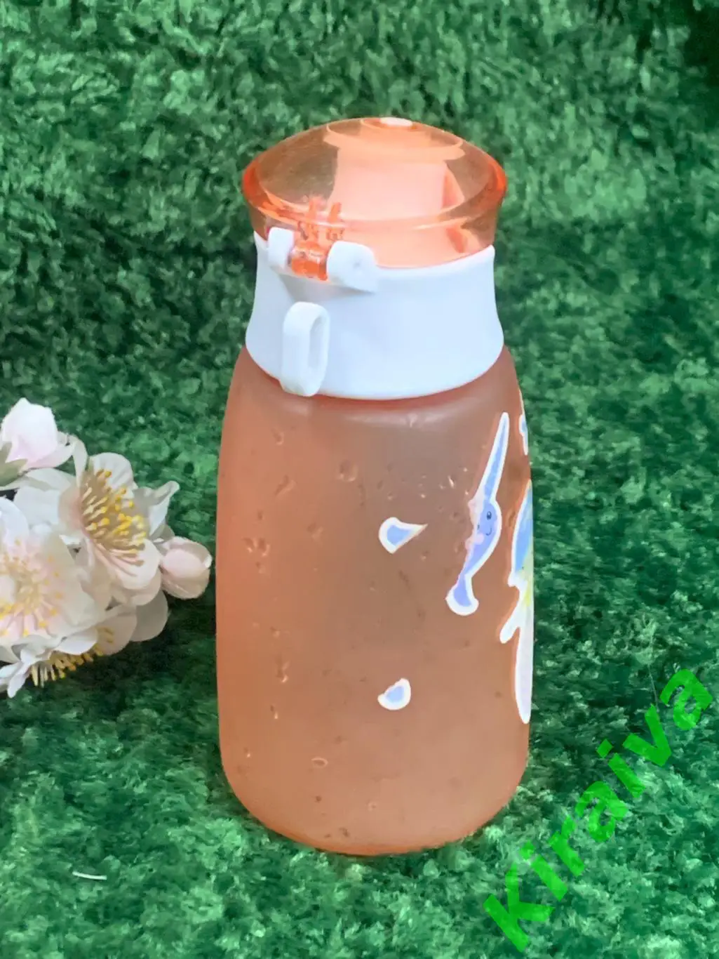 Бутылка для воды 350 мл коралловая Н1637 высота 15,5 см., обьем 350 мл. 3