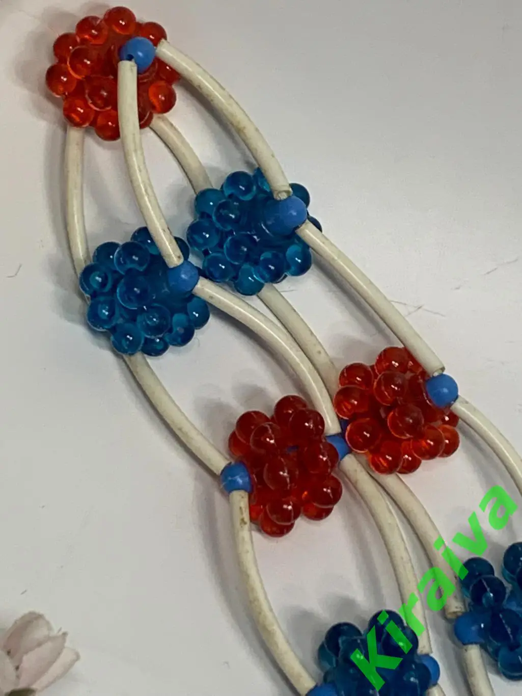 Массажер пластиковый ленточно-роликовый для спины тела ребристые шарики н7918 1