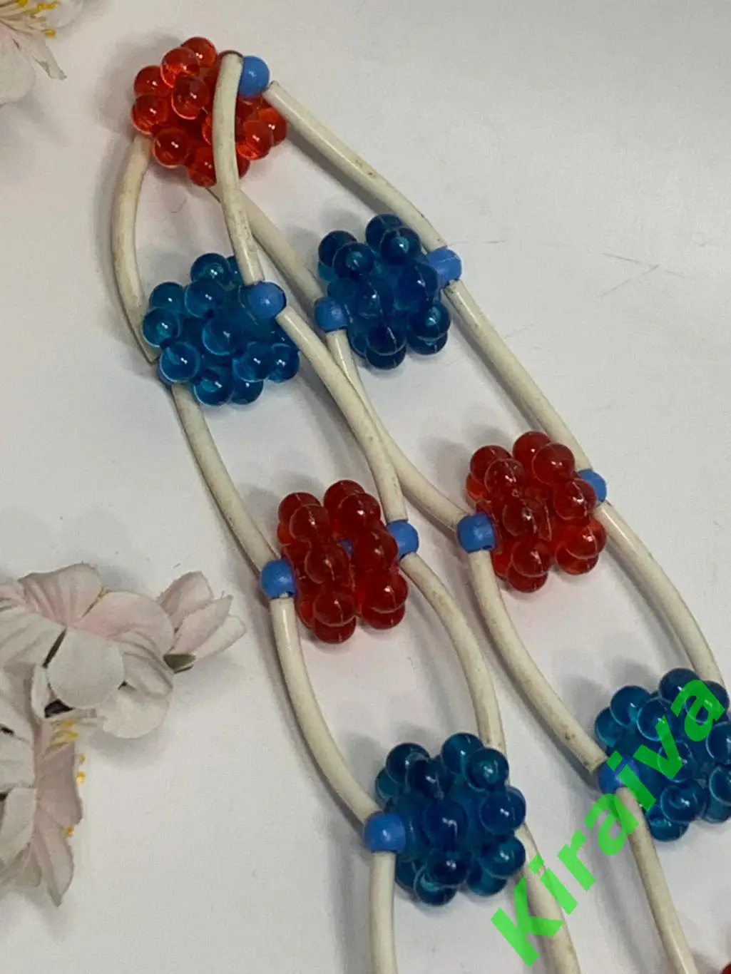 Массажер пластиковый ленточно-роликовый для спины тела ребристые шарики н7918 5