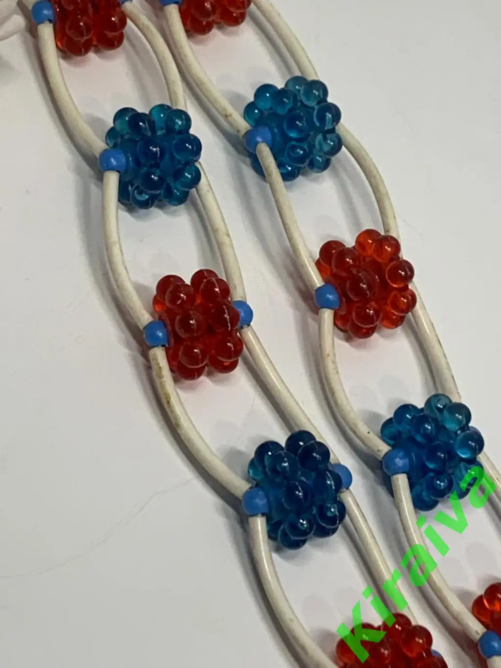 Массажер пластиковый ленточно-роликовый для спины тела ребристые шарики н7918 6