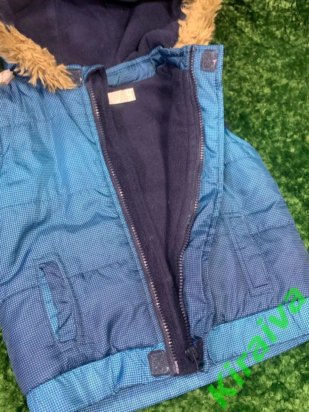 Утеплённая безрукавка с капюшоном M&Co голубая 80 (8-18 мес.) Н1646Тёплая 6